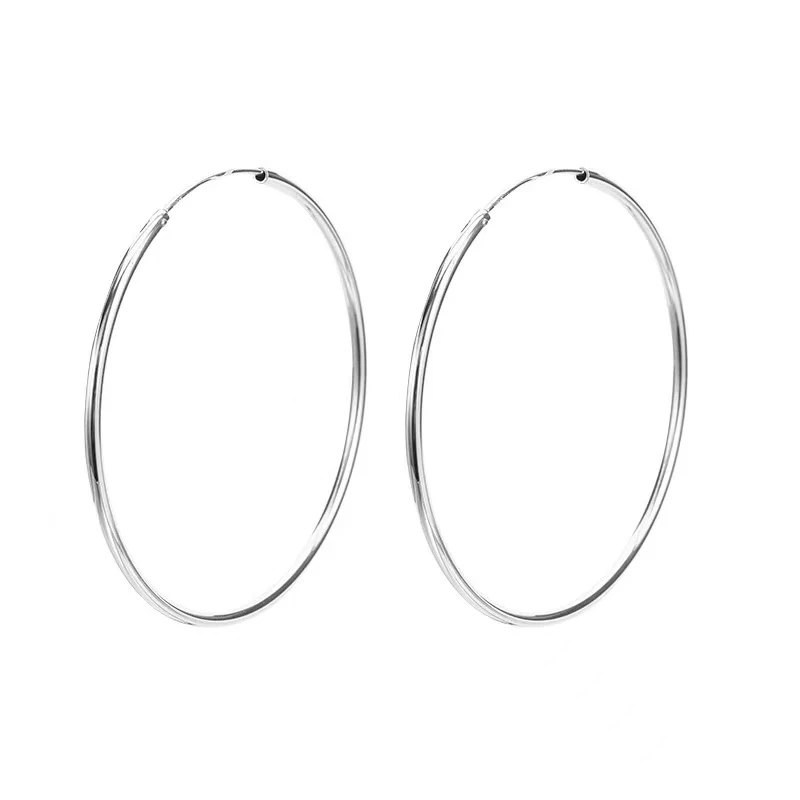 足银耳饰 足银制品 FUYU  39  光面足银耳圈