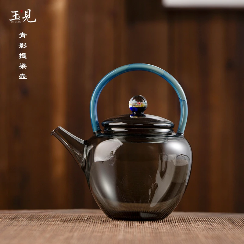 玉见·清影提梁壶泡茶壶蓝