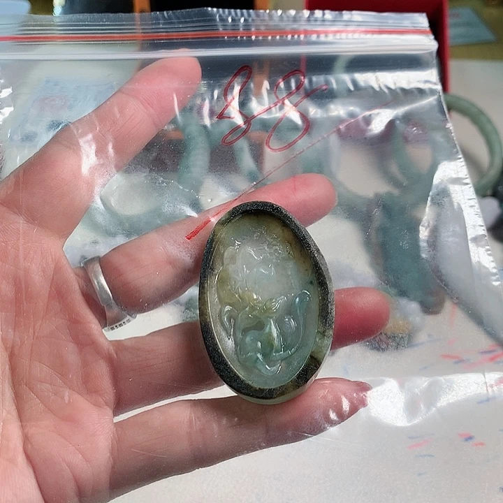 定制翡翠未镶嵌心****0毛货