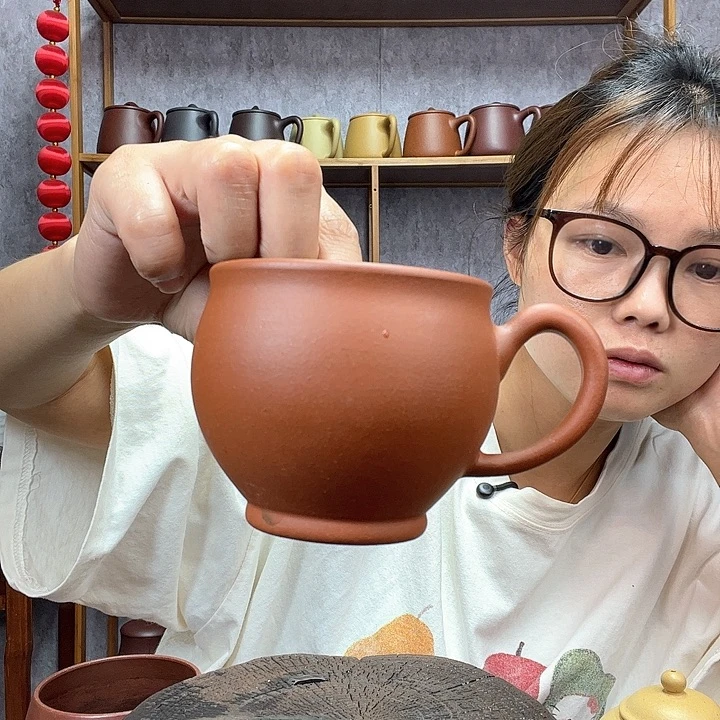 茶杯紫砂原矿清水泥主人杯