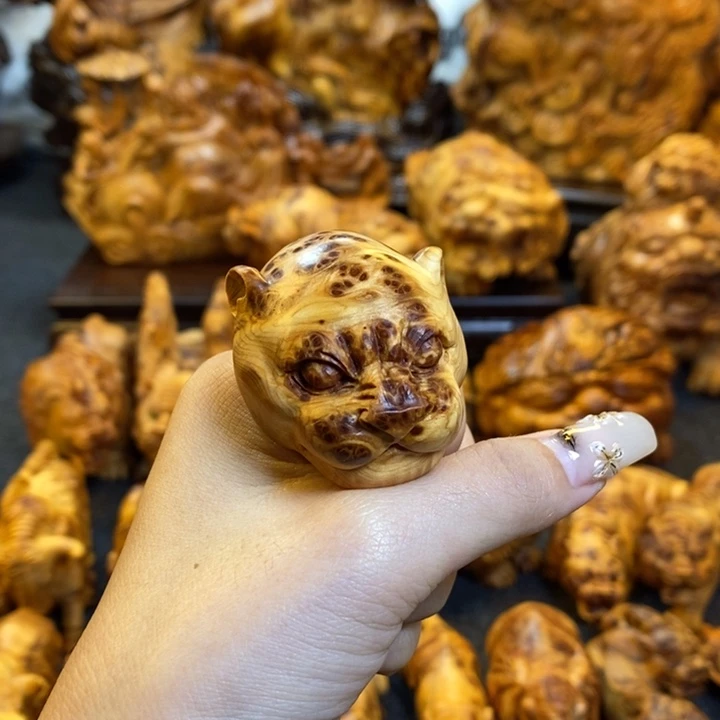 柏木豹子手把件手把件