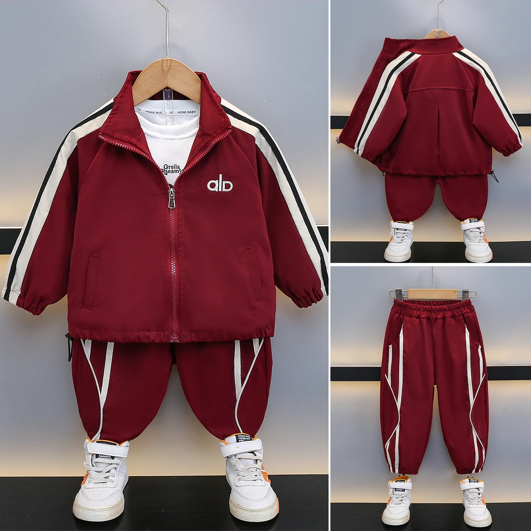 男童秋装套装2025新款痞帅气小男孩衣服儿童春秋季外套运动两件套