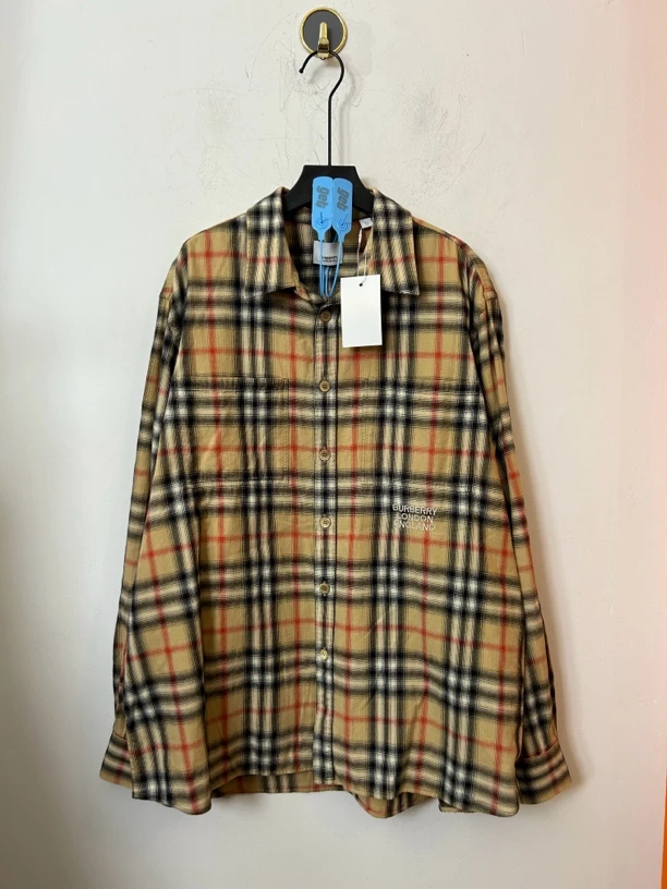 95新 BURBERRY/博柏利 格纹衬衫 微瑕