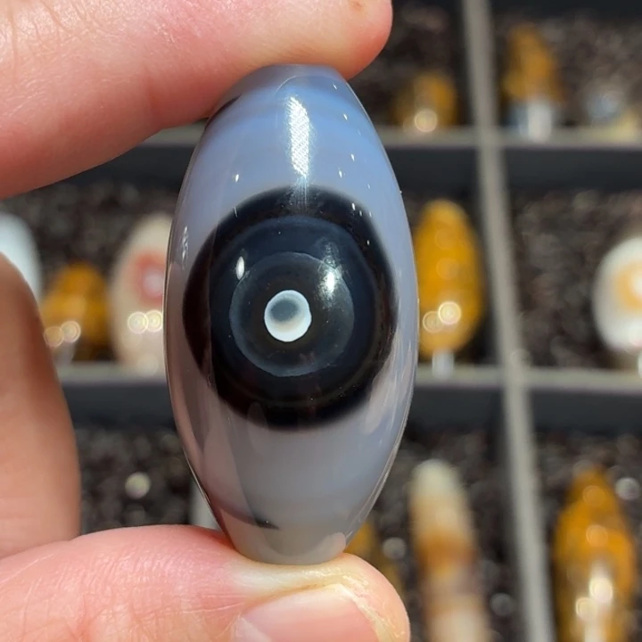 星***痕玛瑙/玉髓散珠_HEIMORI 天然天珠