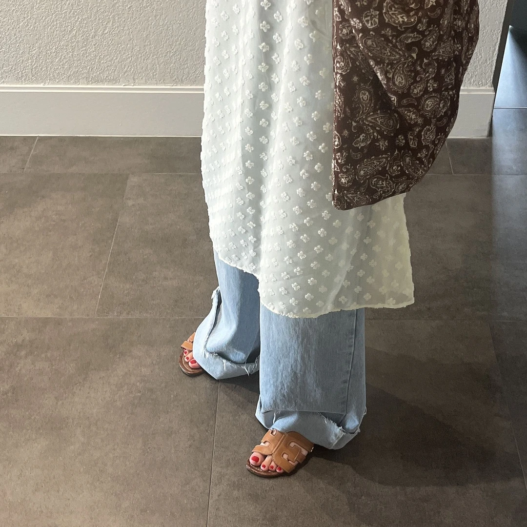 自留款夏季牛皮平底拖鞋