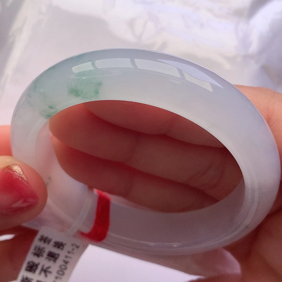 未镶嵌手镯翡翠5152圈口冰透纯净小清新19号