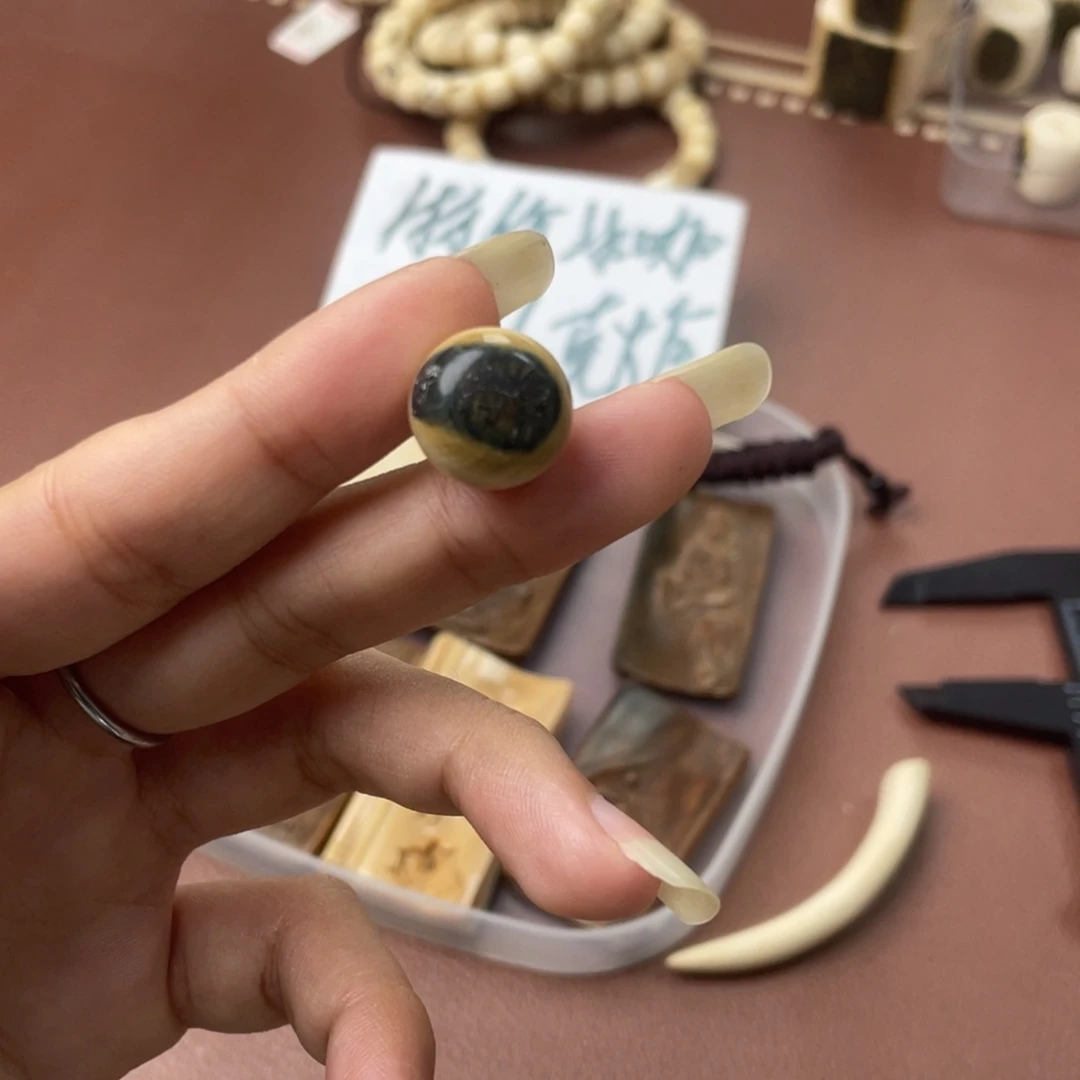 猛犸象牙手串/手链/手镯卡14有瑕