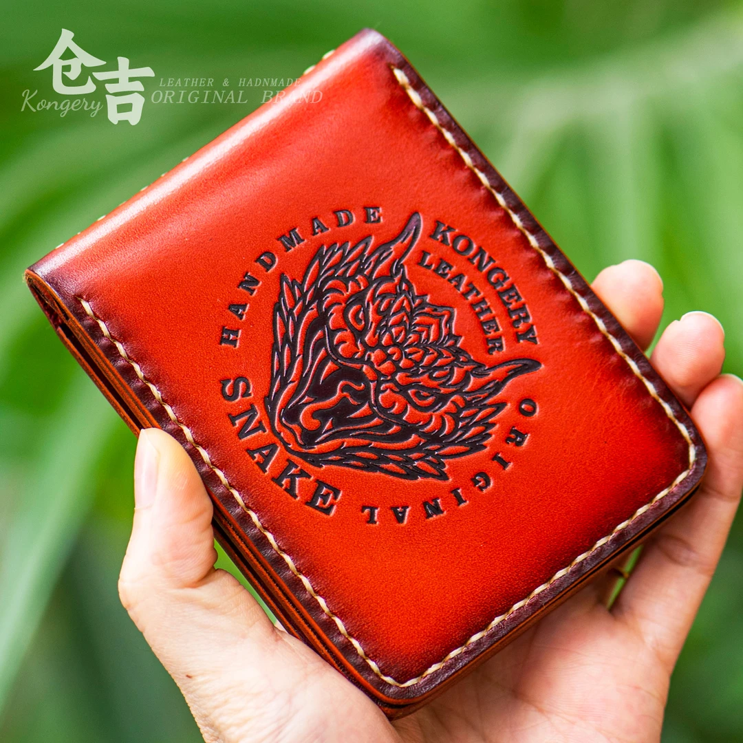 【灵蛇护驾】驾驶证包!仓吉手工牛皮钱包真皮复古汽车行驶证件包