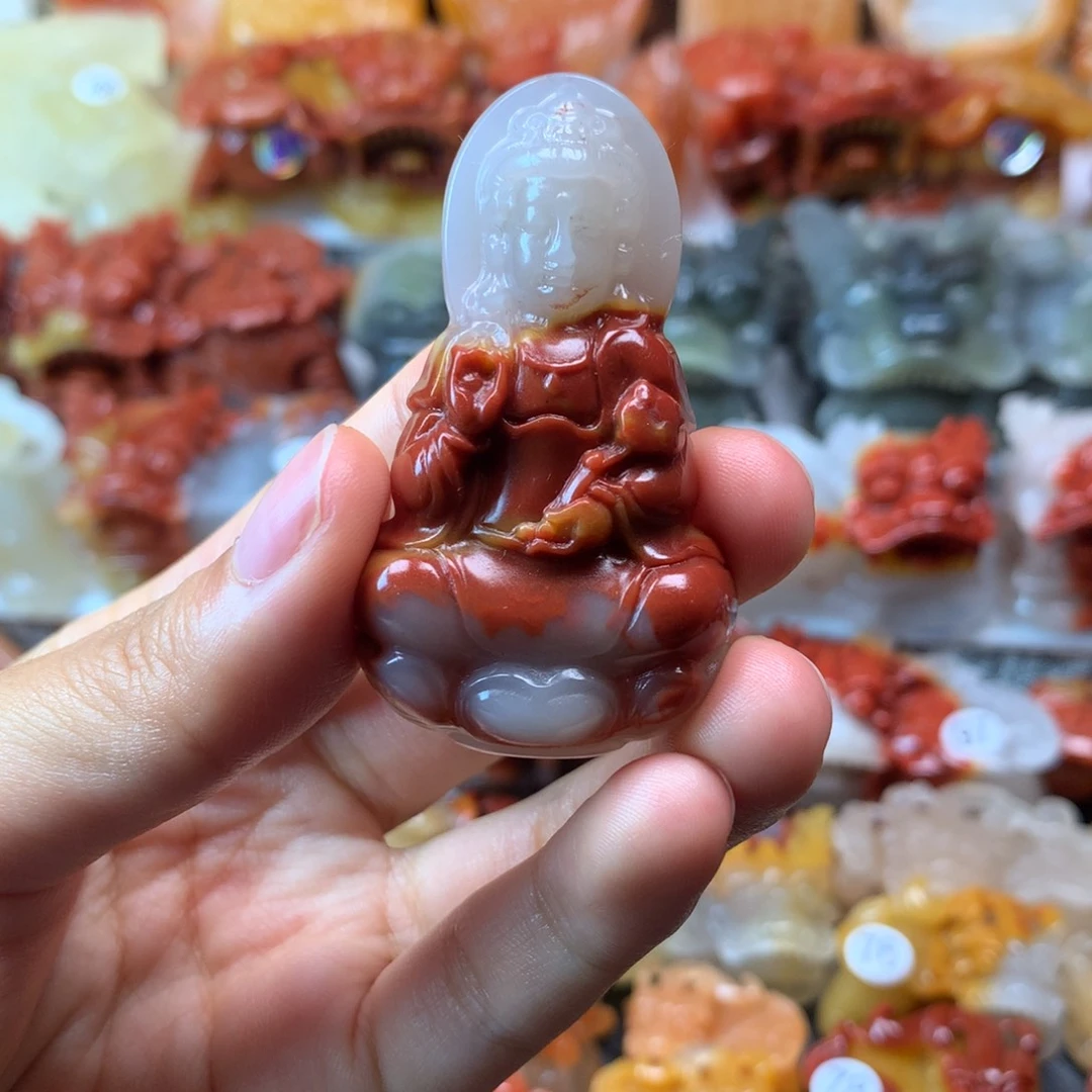 石英质玉（黄龙玉）未镶嵌挂件