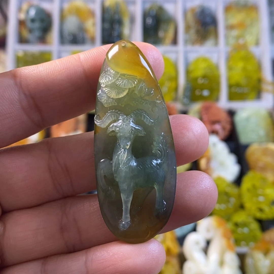 合金蛇纹石玉颈饰