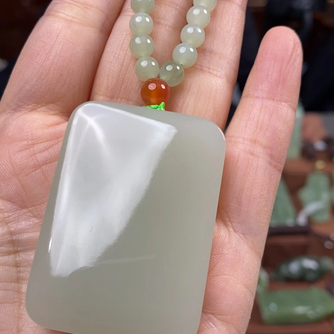 阿***9和田玉未镶嵌挂件
