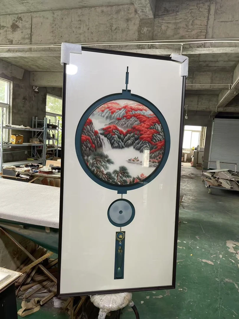 鸿运当头高端织锦绣现代简约刺绣装饰画