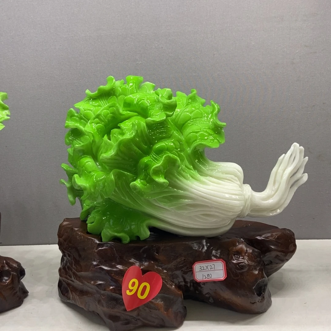 用***4玉白菜摆件家居摆件