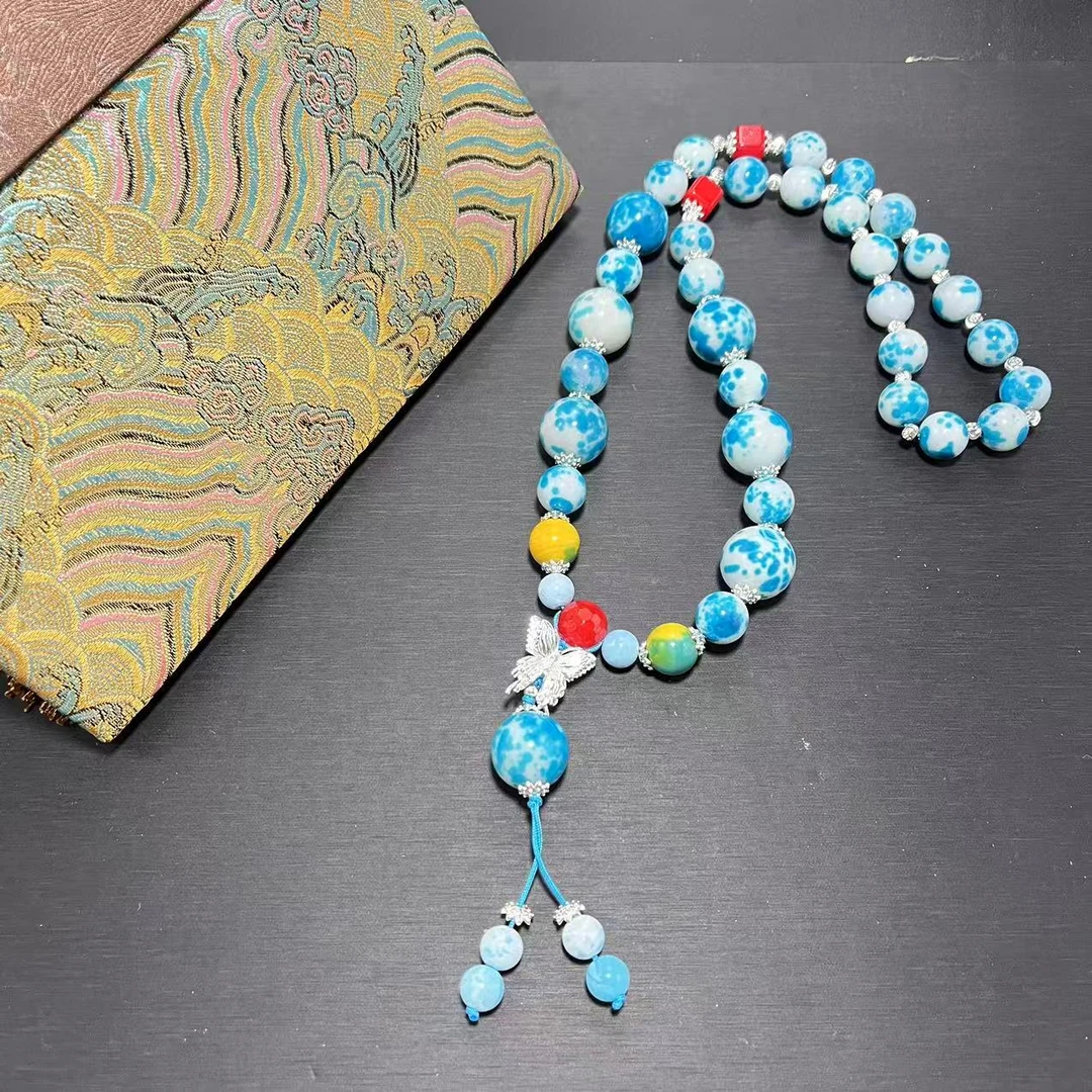 非金属珐琅项链 k615时尚精美九宫磁胆项链