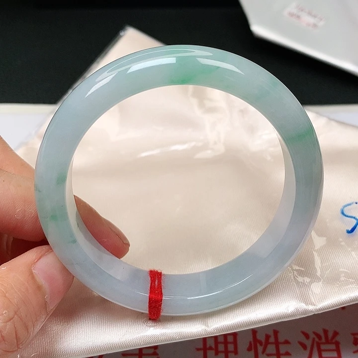 翡翠手镯未镶嵌缅甸天然55-56