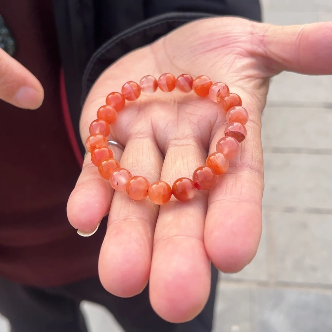 南红玛瑙颈饰未镶嵌9mm保山南红手串