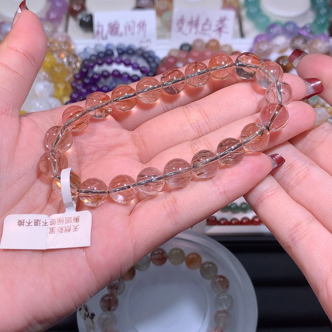 未镶嵌手链水晶高冰体黑金超七10