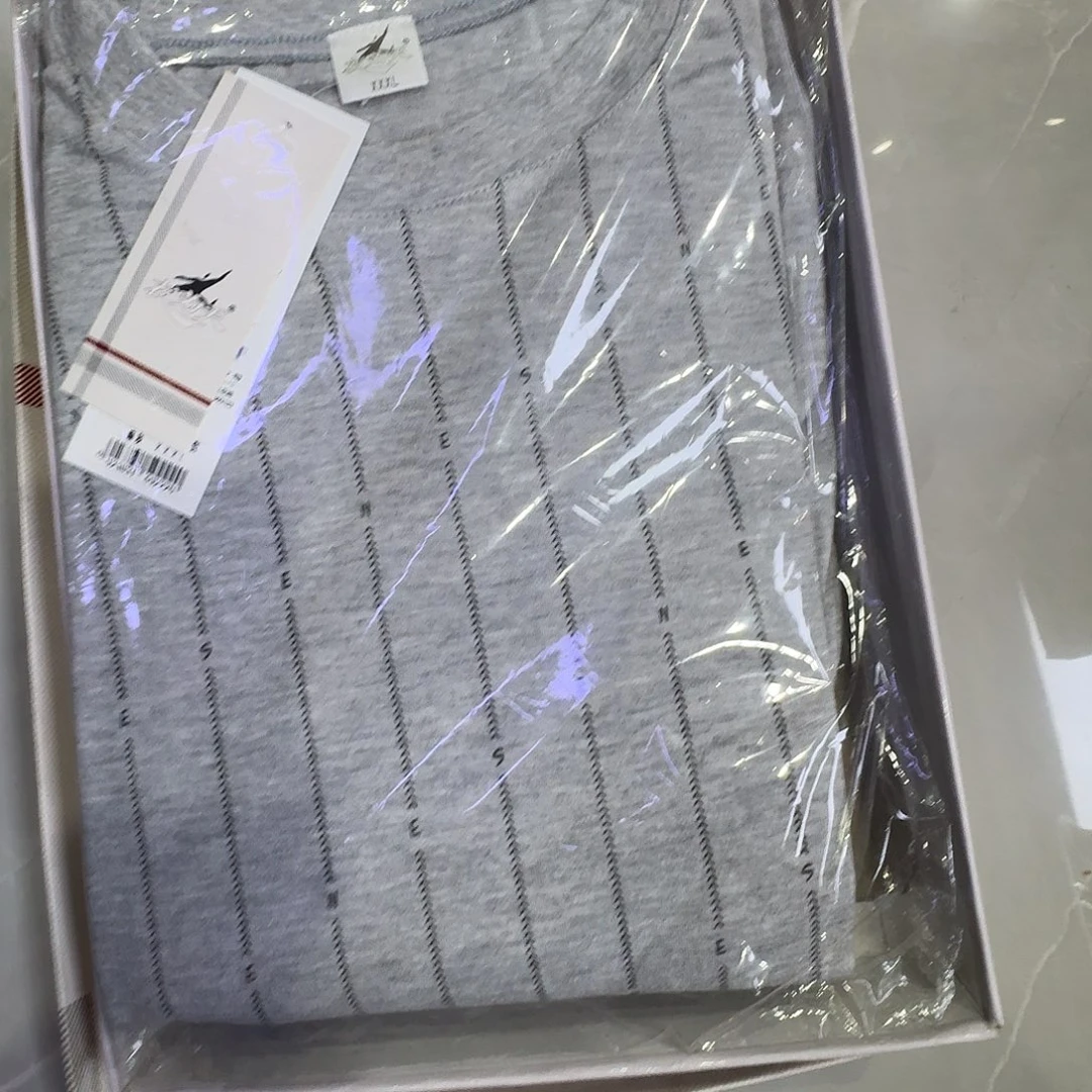 加肥版男士麻灰秋衣套3x