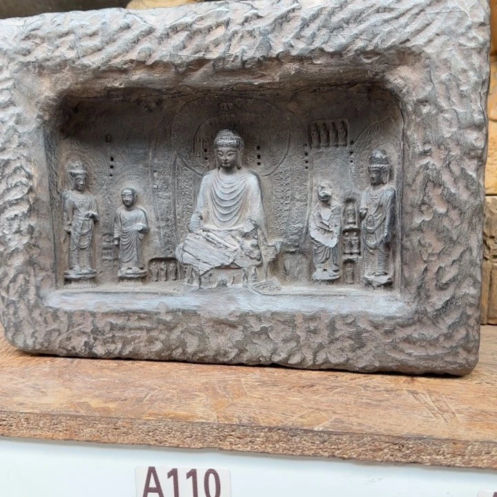 砖雕与**争龙门石窟摆件家居客厅装饰品