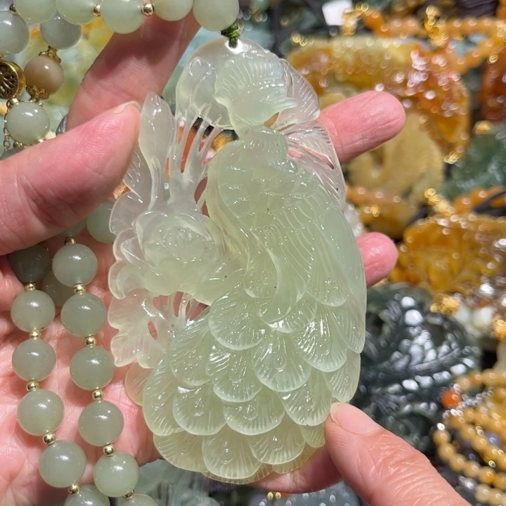 岫玉未镶嵌毛衣链