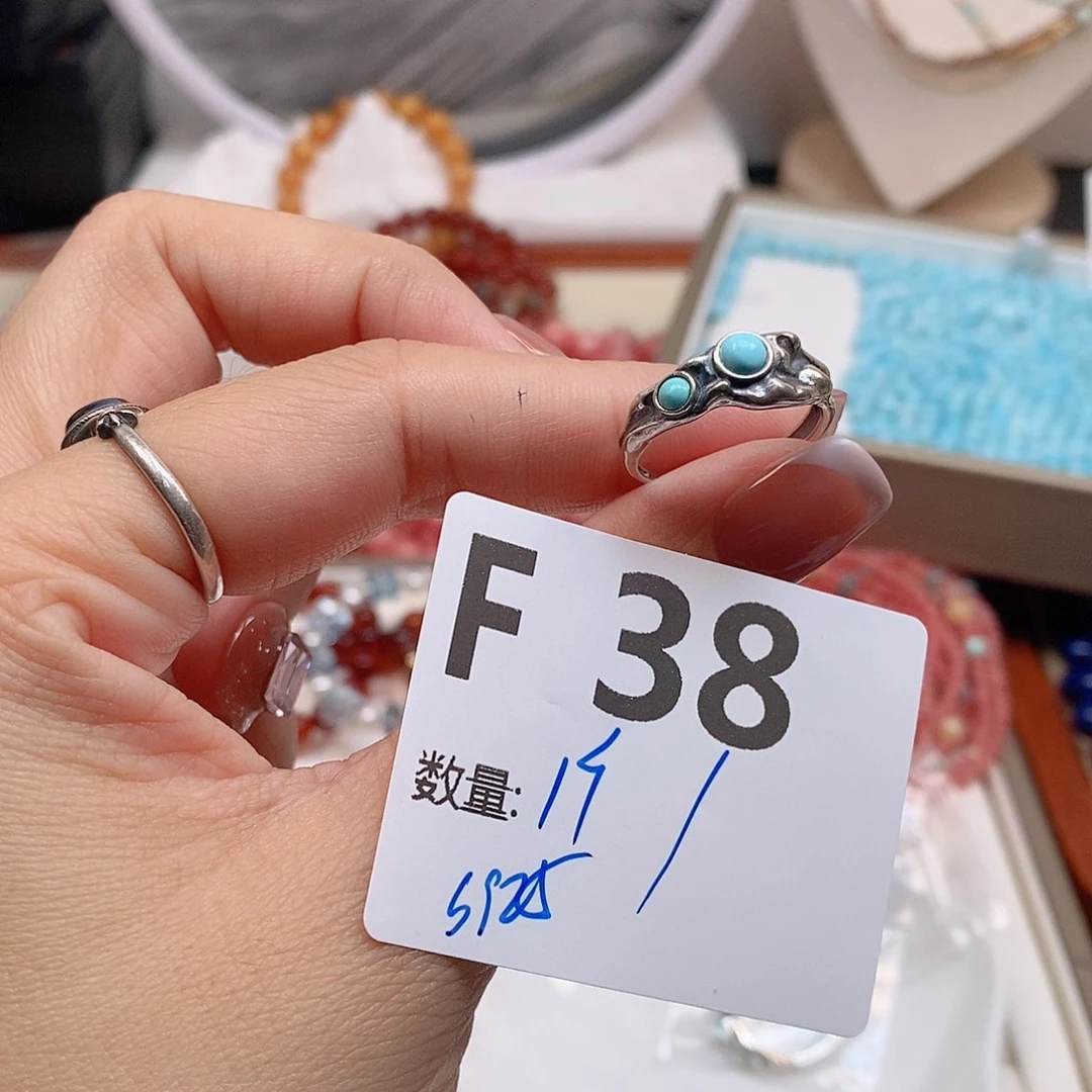 水晶珠宝半成品银S925镶嵌F38