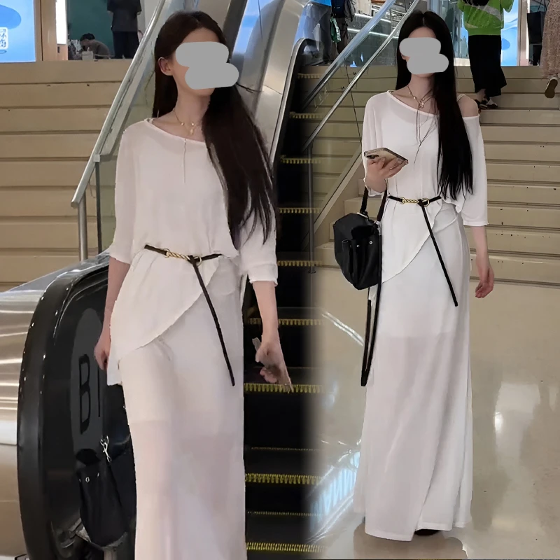 韩系纯欲风夏季新款出游度假风减龄时尚套装连衣裙初恋高级感仙女