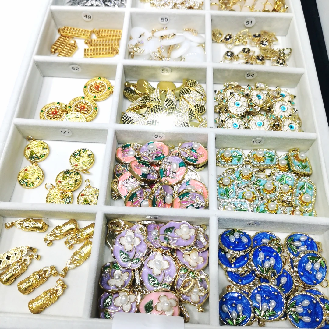 铜合金仿珍珠项链 手工DIY莫奈花园轻奢气质时尚百搭锁骨链复古