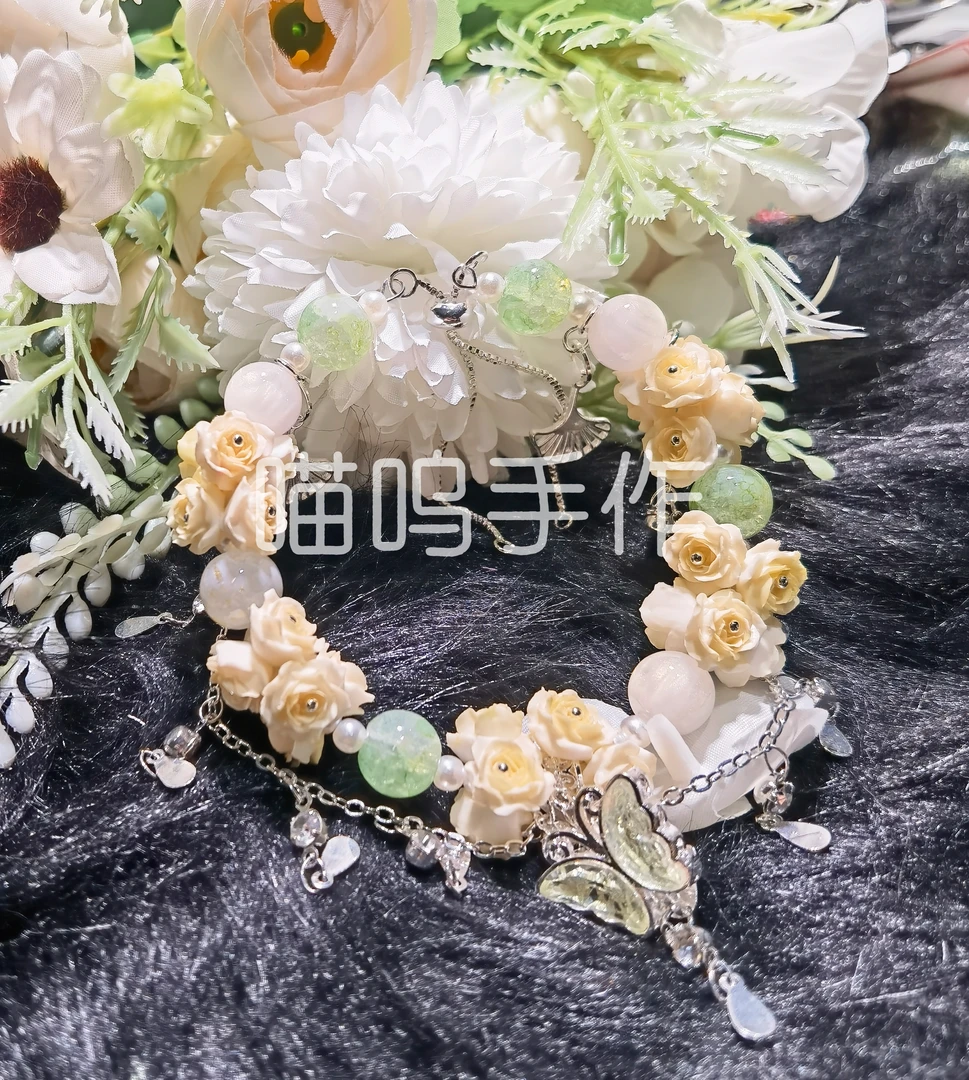 喵呜diy手作高保直播选款手作轻奢气质白色