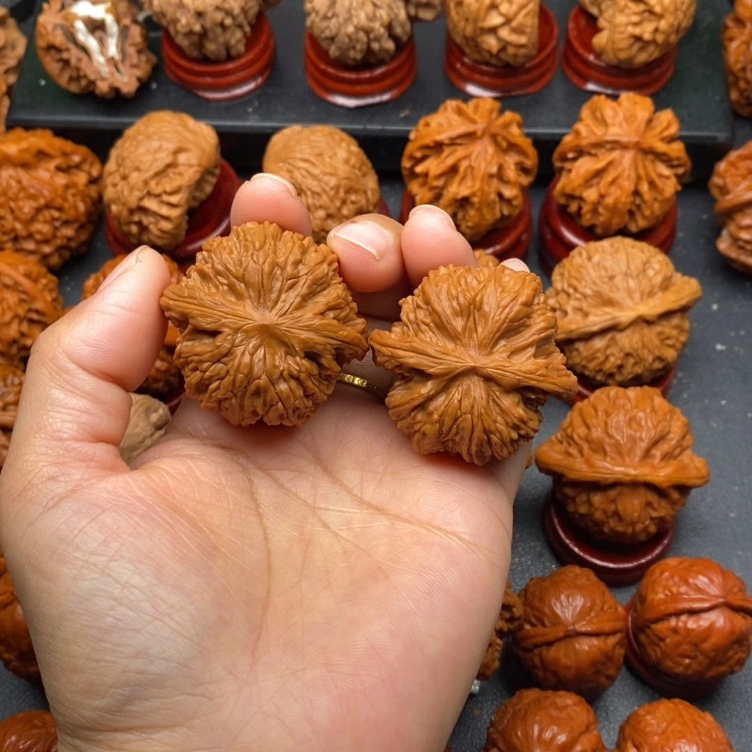 文玩核桃把件41磨盘