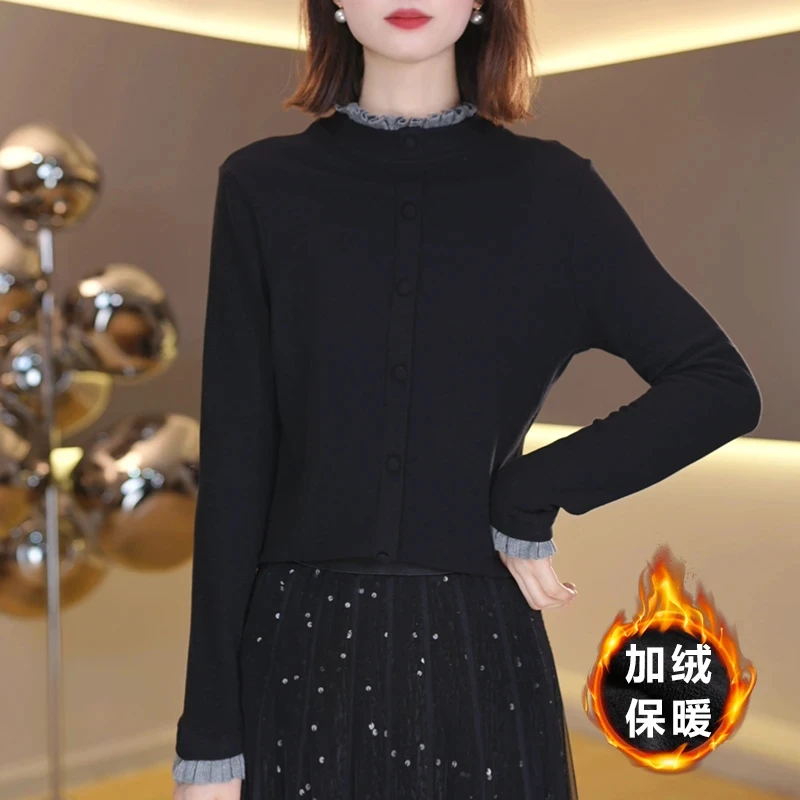 25款秋冬百搭加绒打底衫修身长袖女T恤C1