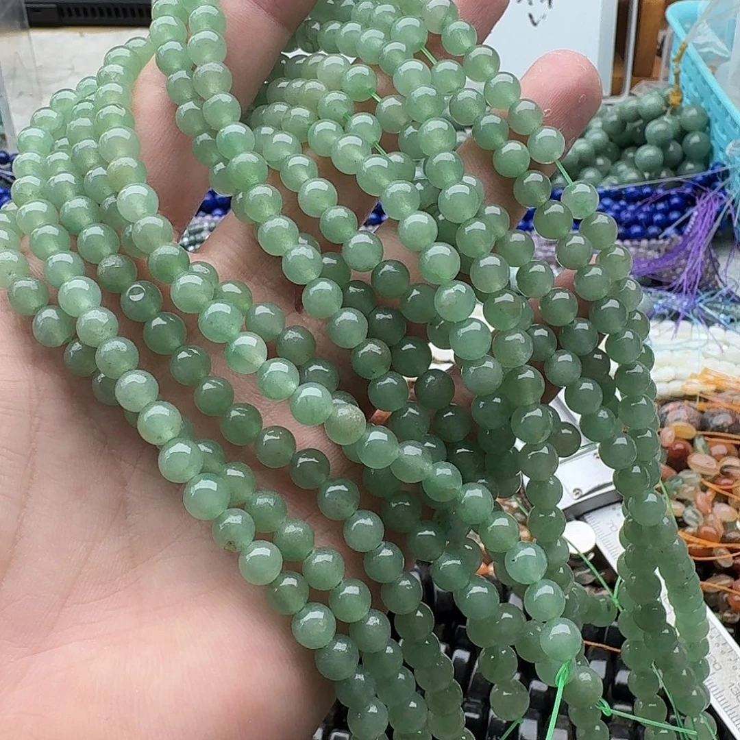 玛瑙/玉髓未镶嵌珠宝半成品两条装卡6mm东临玉圆珠