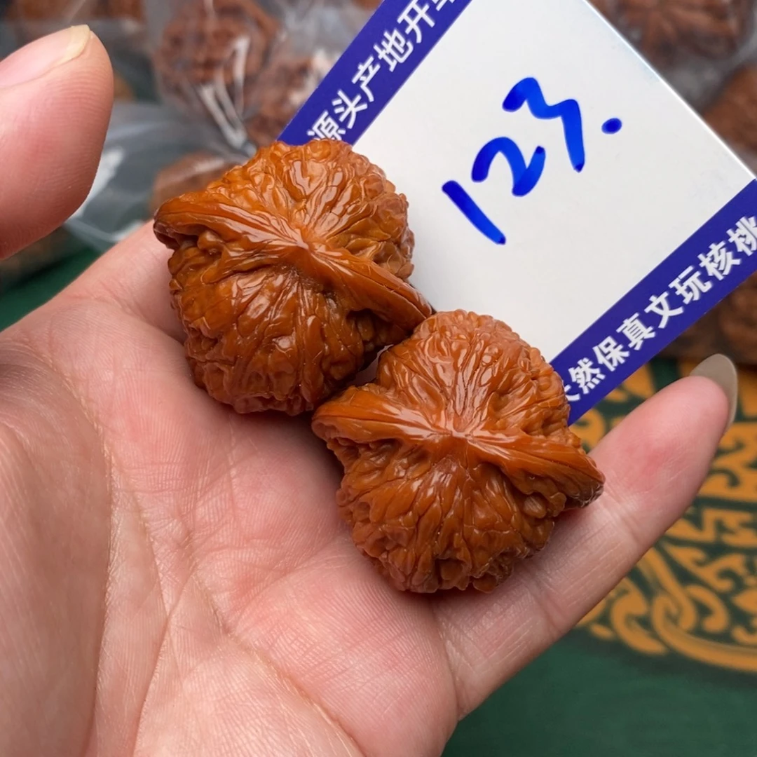 文玩核桃把件磨盘狮子头39