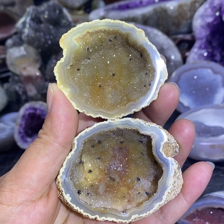 未镶嵌珠宝半成品紫晶小金盆