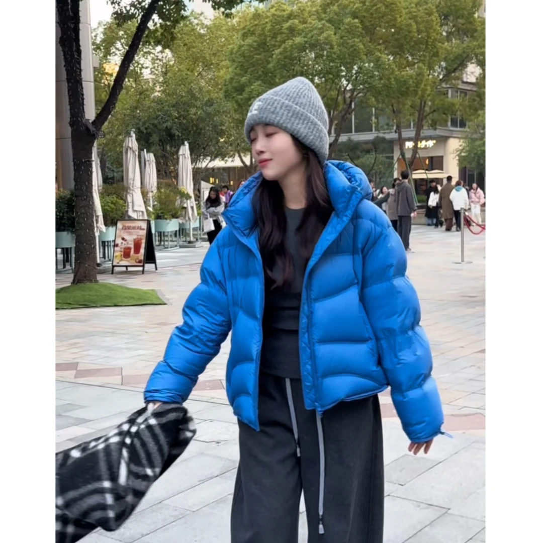 [95%白鸭绒]冬季女装时尚百搭泡芙系列波浪款短款羽绒服