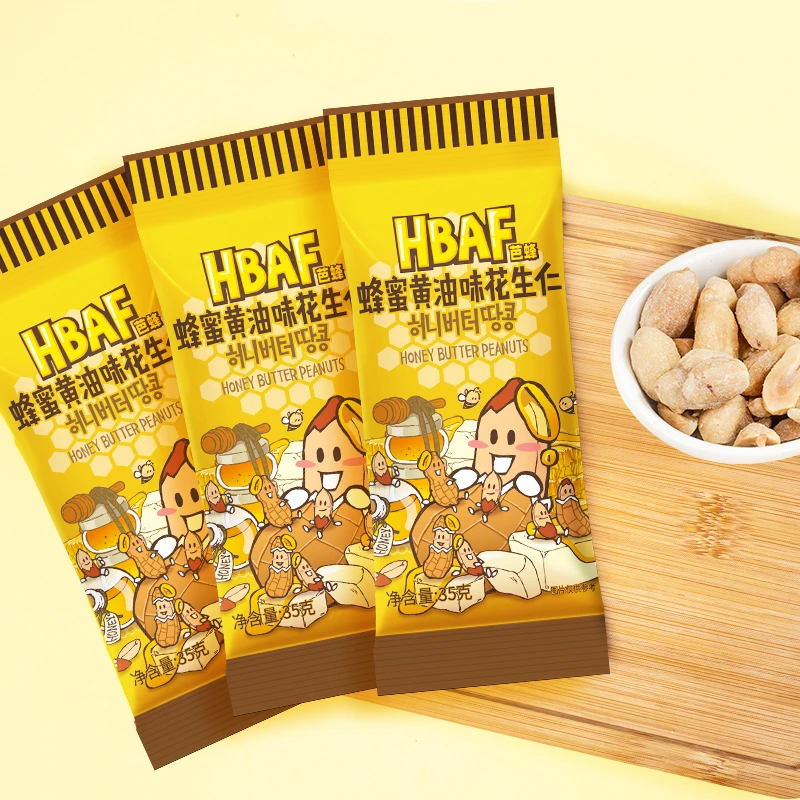 HBAF/芭蜂蜂蜜黄油味花生仁烘烤非油炸解馋小零食花生米