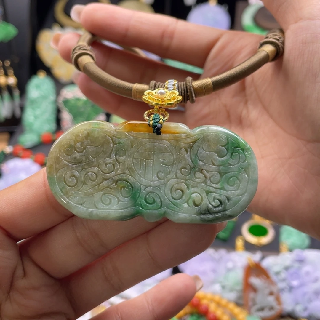 翡翠未镶嵌颈饰代编织