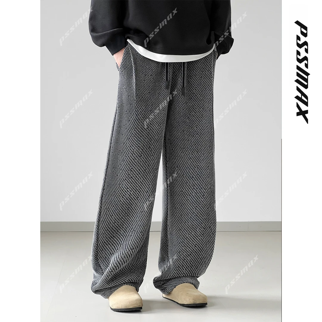 【现货】【PSSMAX】胖俗俗【冬川十里】秋冬慵懒风拖地加绒卫裤休闲裤