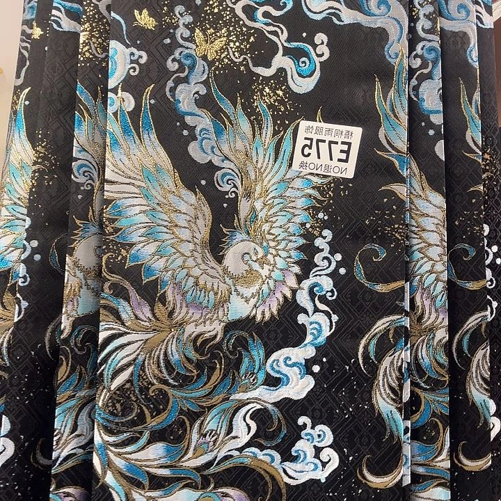 莜棠雪凰黑色L马面裙
