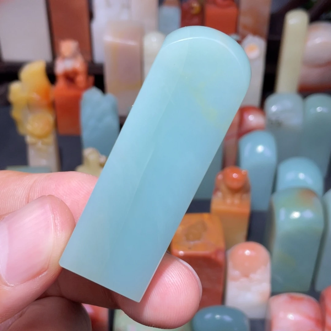 老挝石印石枵*天青石