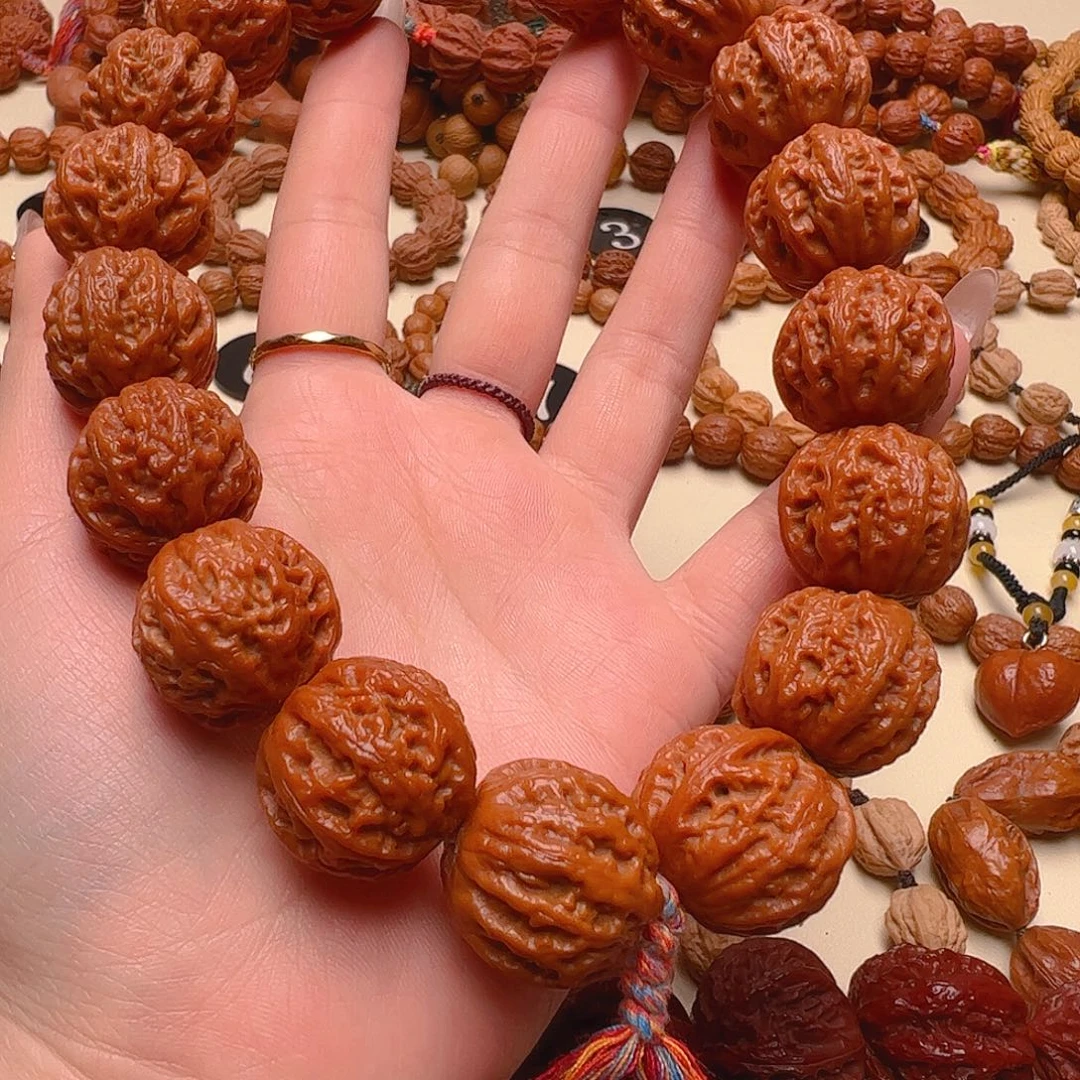 冰***冰吊坠文玩核桃西瓜纹