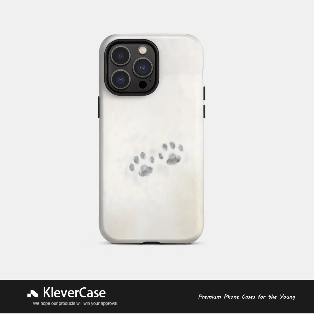 萌趣脚印二合一磨砂手机菲林壳苹果使用16pro/华为/小米15/vivo