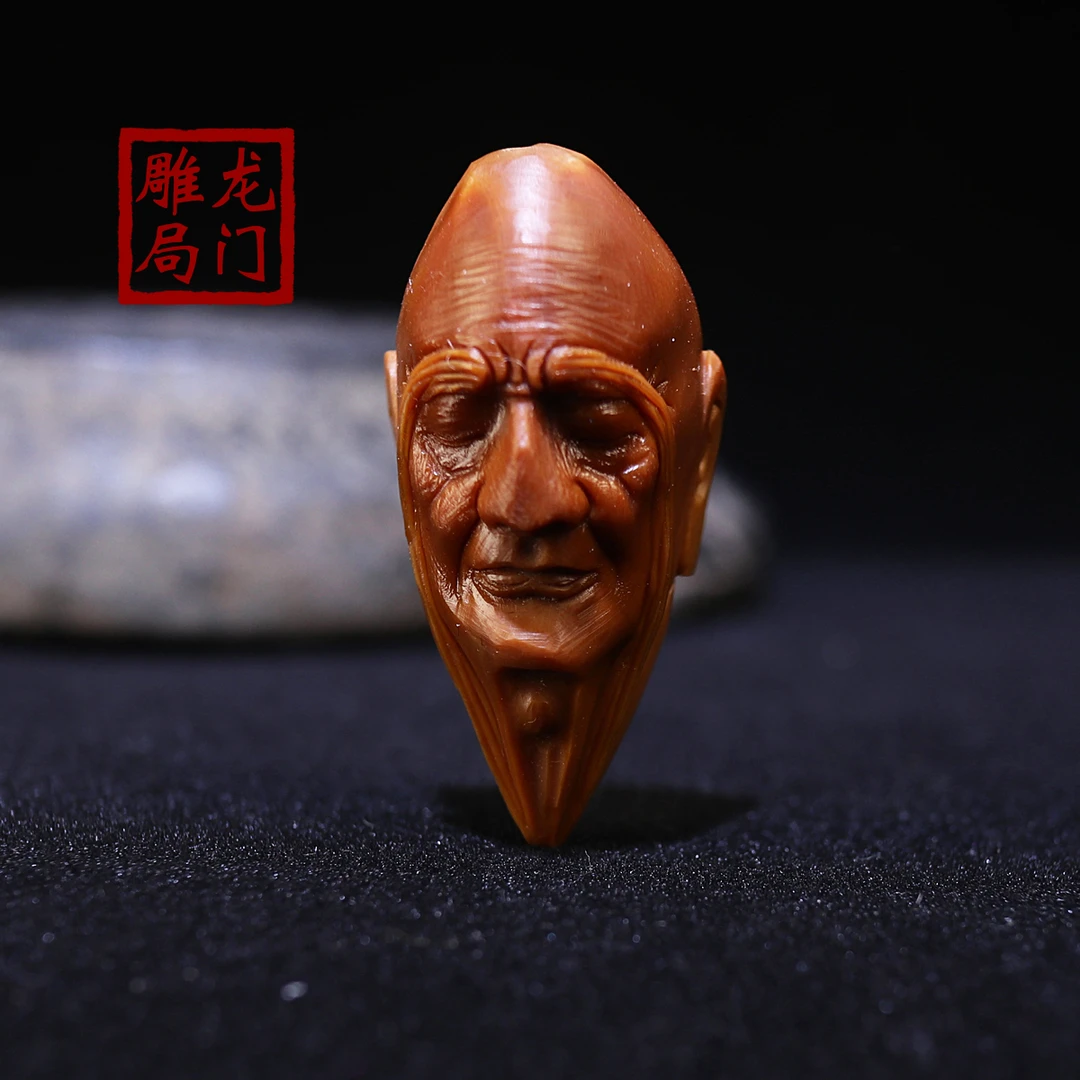 橄榄核单核雕长眉单籽罗汉纯手工单颗雕刻文玩吊坠手串手链