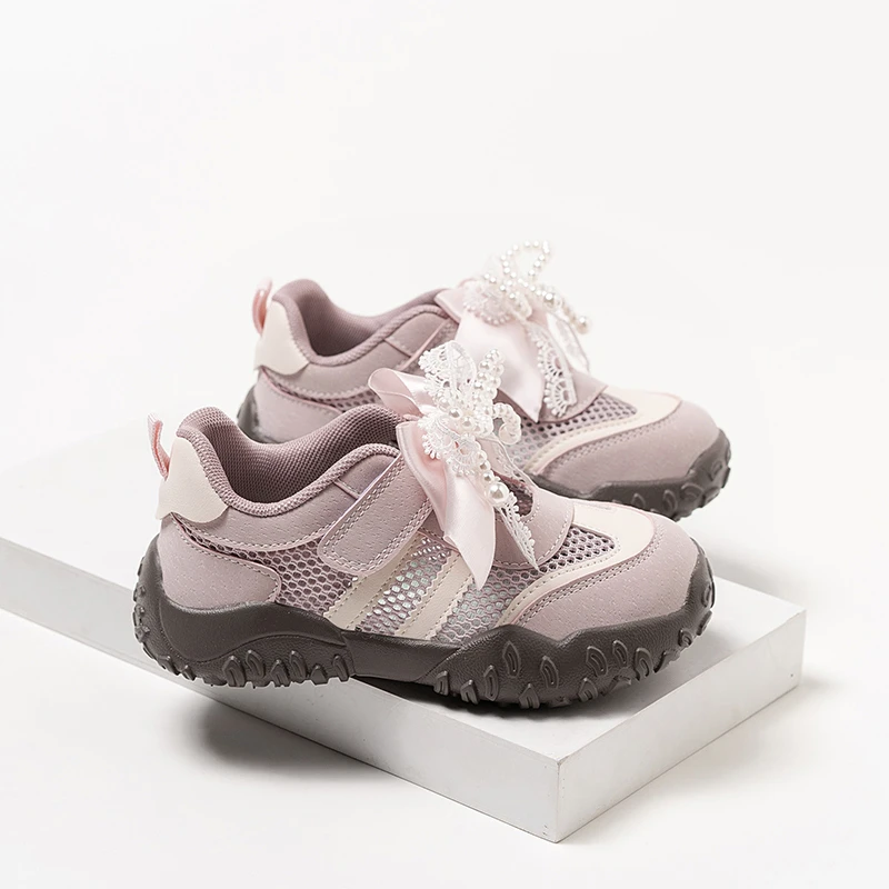 透气女童百搭运动鞋儿童女单鞋夏季防滑春秋宝宝秋季网面透气防滑