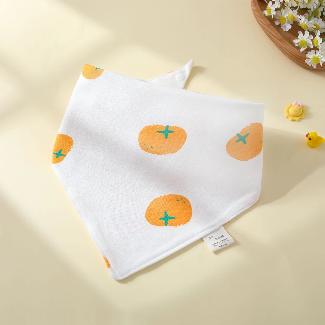 源头厂家婴幼儿宝宝口水巾三角巾a类棉质面料吸水性好双层围嘴