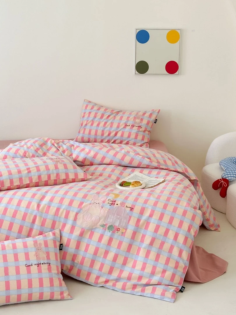 【雅趣】新款全棉磨毛卡通贴布绣系列床品套件