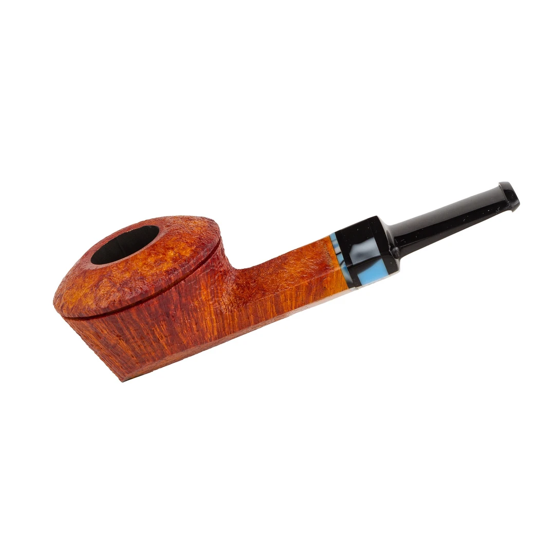 意大利石楠木烟斗宽背大飞碟牛头造型烟斗内径20 深度31 杜卡染色