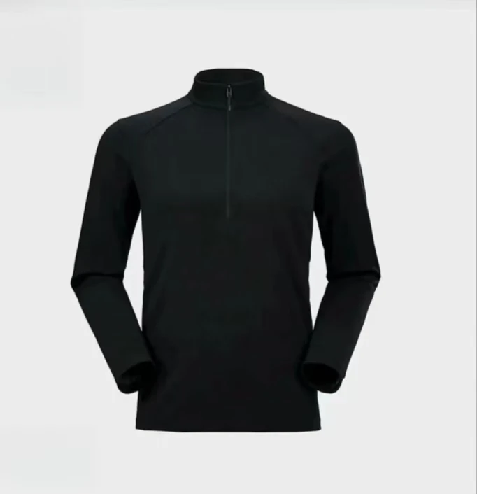 【加绒】25年立领半拉链商务休闲户外打底长袖男装上衣T恤