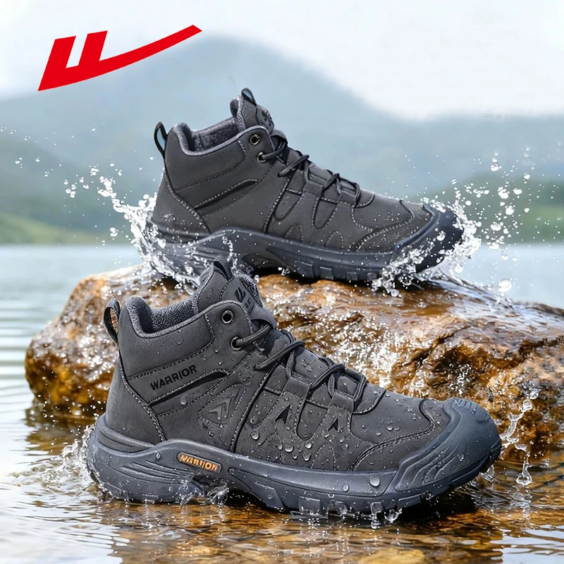 Warrior/回力减震极简风耐磨防滑工装鞋保暖高帮冬季秋冬鞋子男款