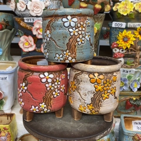 【闪购商品】红陶粗陶材质陶瓷多肉花盆