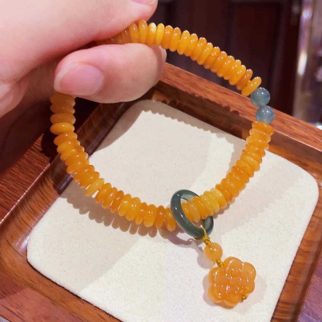 未镶嵌蜜蜡手链手串